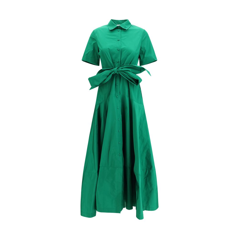 P.A.R.O.S.H. Chemisier Midi Dress - Green