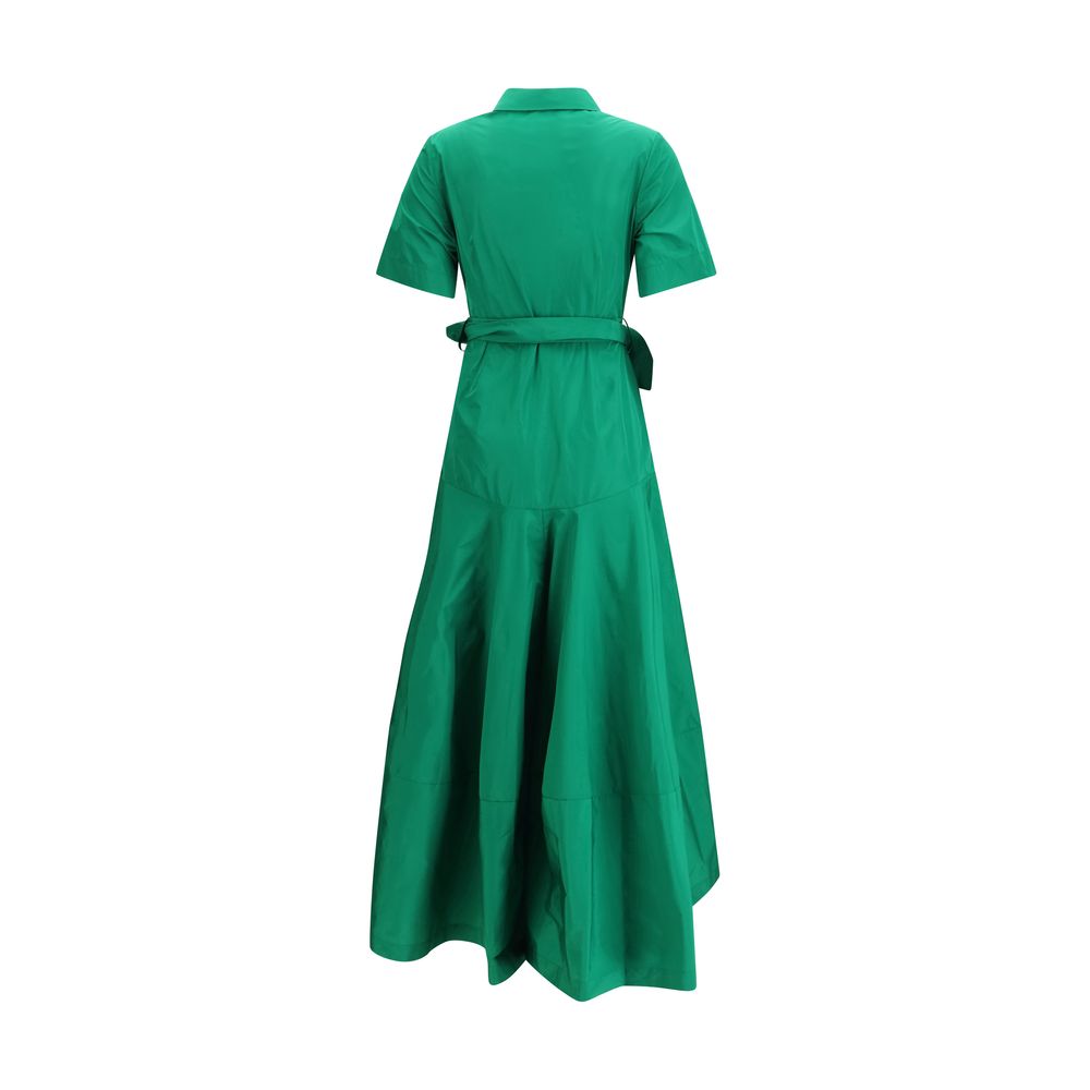 P.A.R.O.S.H. Chemisier Midi Dress - Green