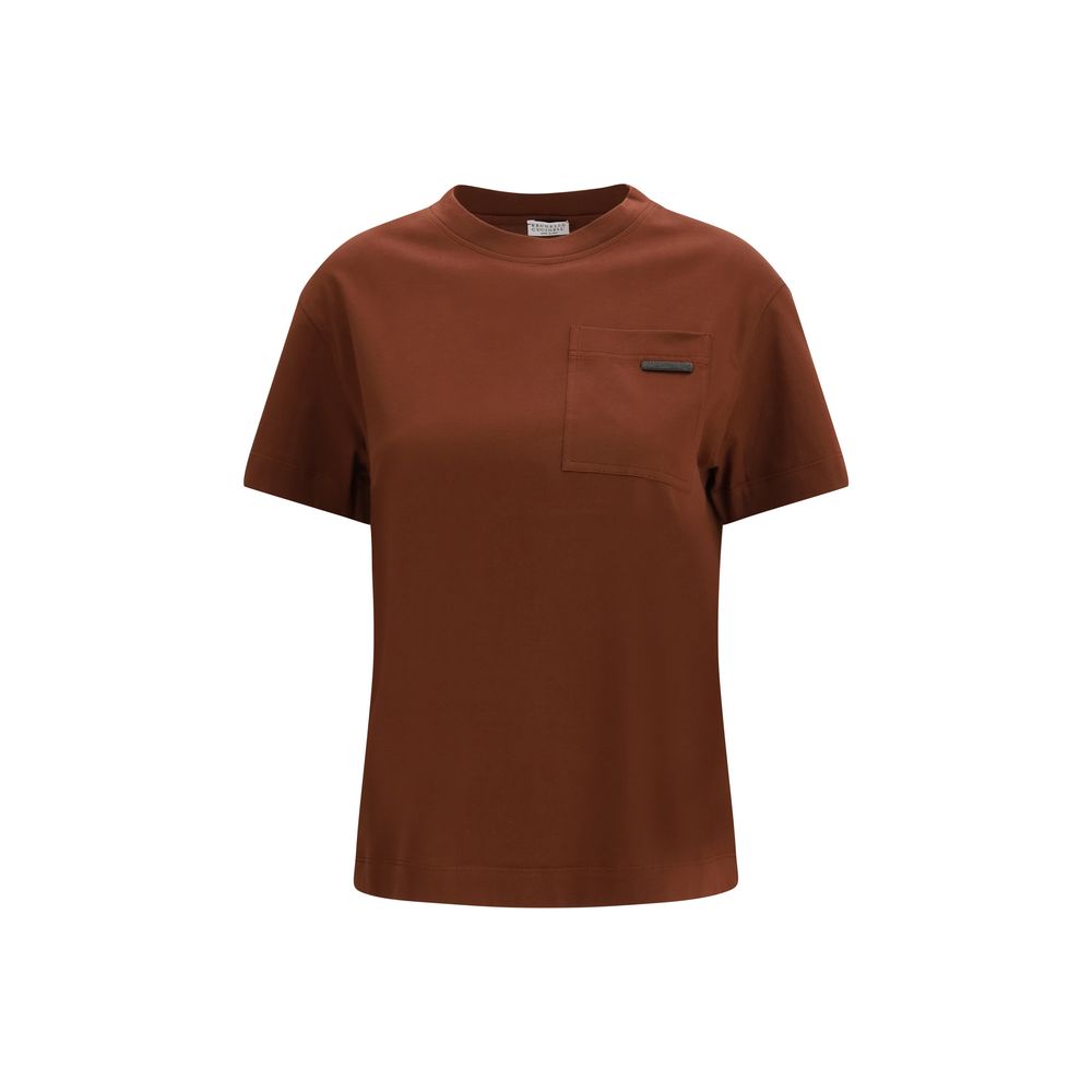 Brunello Cucinelli Rust Cotton T-Shirt