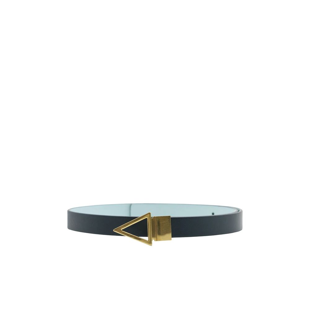Bottega Veneta Deep Blue Leather Regular Belt