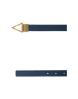 Bottega Veneta Deep Blue Leather Regular Belt