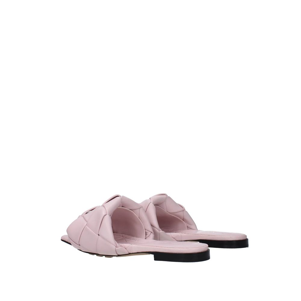 Bottega Veneta Pastel Lilac Leather Flat Sandals