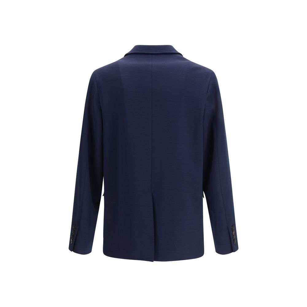 Gucci Blue Longline Single-Breasted Blazer