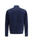 Salvatore Santoro Suede Leather Jacket - Blue