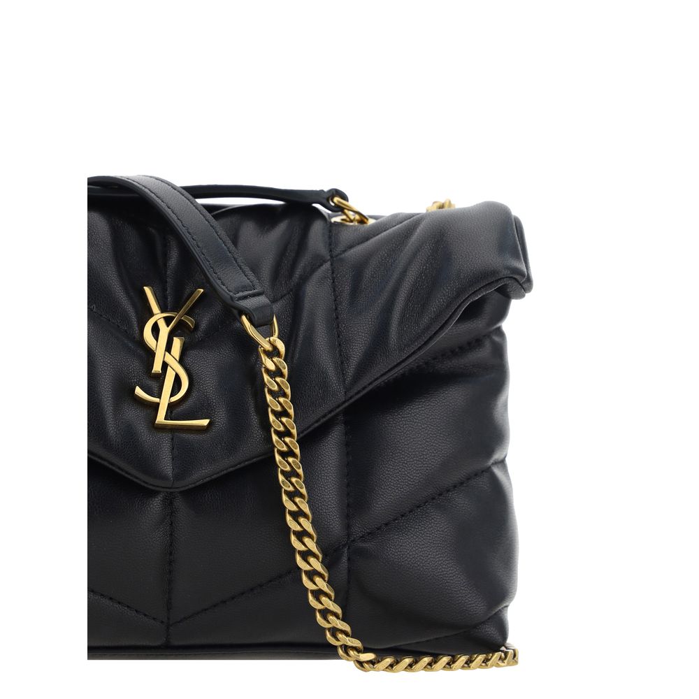 Saint Laurent Quilted Black Leather Shoulder Bag
