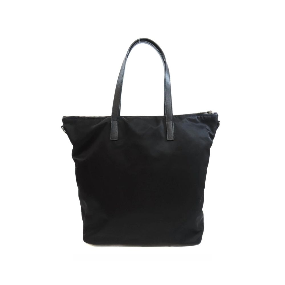 Prada Pattina Nylon Tote Bag - Black
