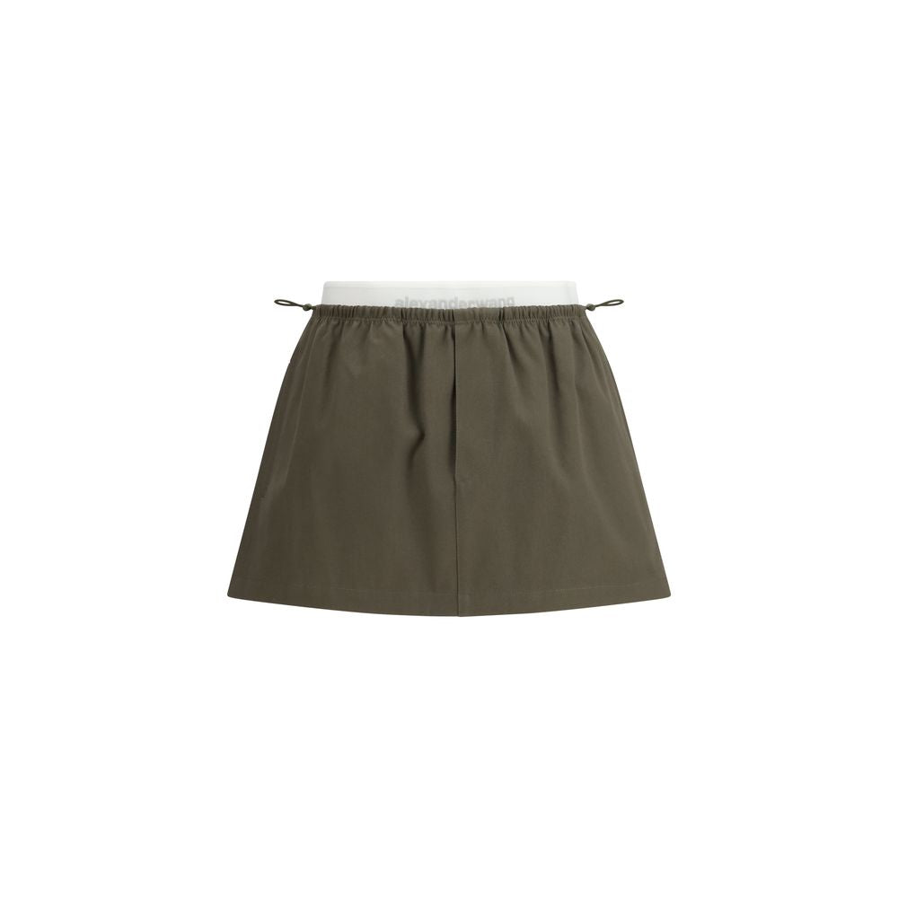 Alexander Wang Khaki Layered Mini Skirt