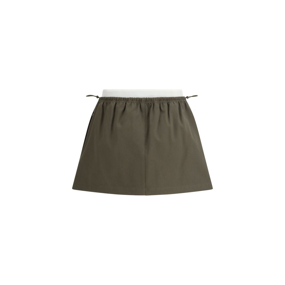 Alexander Wang Khaki Layered Mini Skirt