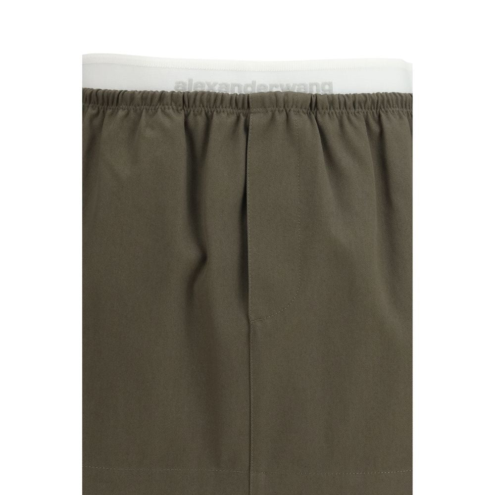 Alexander Wang Khaki Layered Mini Skirt