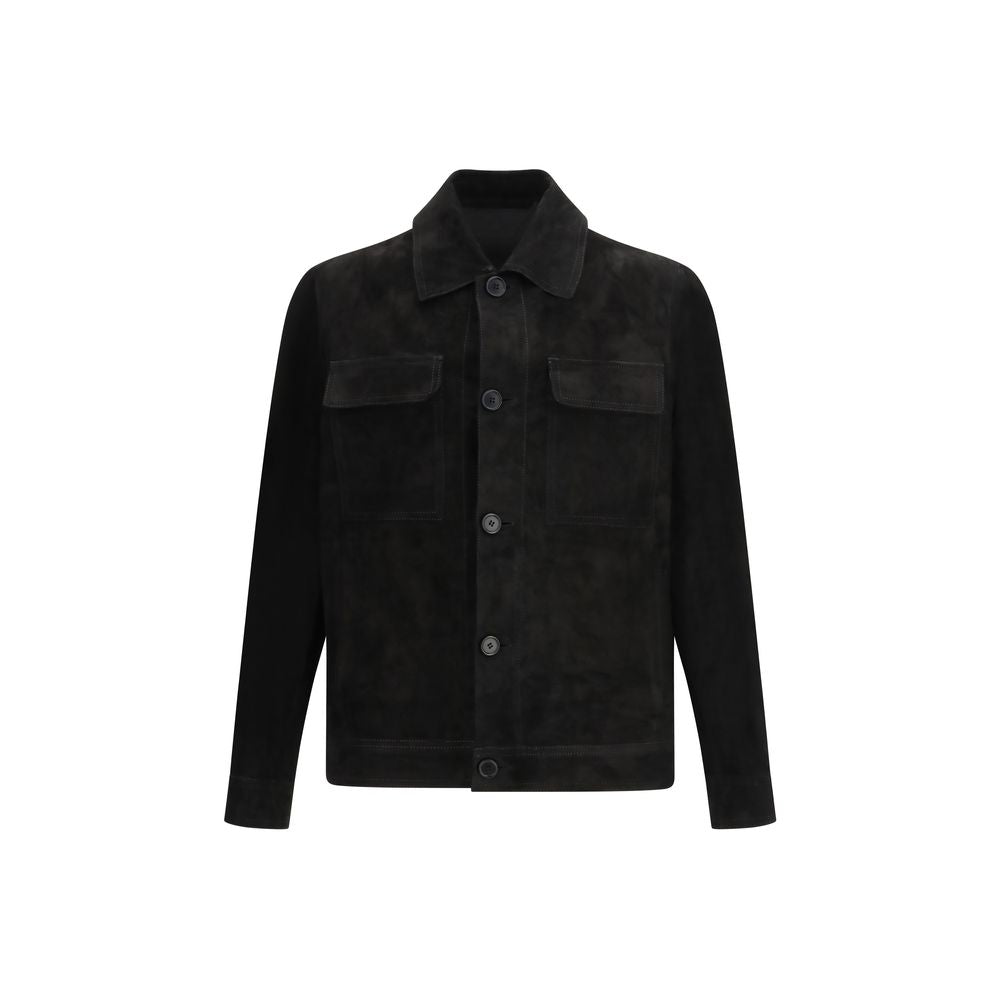 Salvatore Santoro Suede Leather Jacket - Black