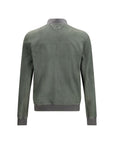 Salvatore Santoro Gray/Grey Leather Bomber Jacket