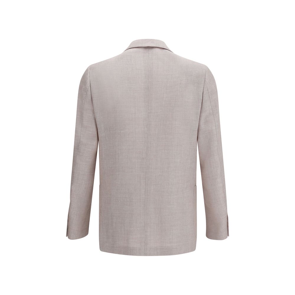 Lardini Roma Taupe Wool-Linen Blazer