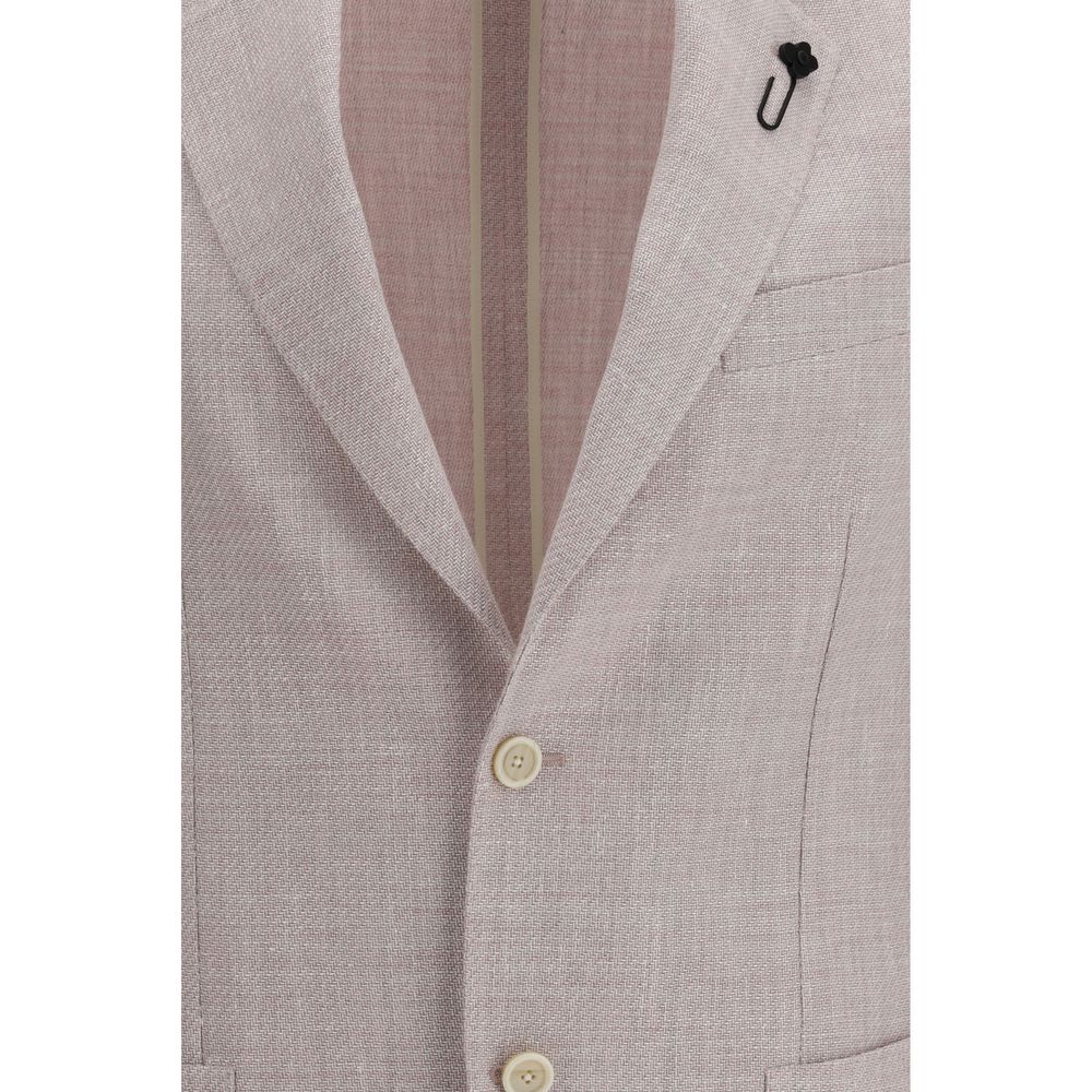 Lardini Roma Taupe Wool-Linen Blazer