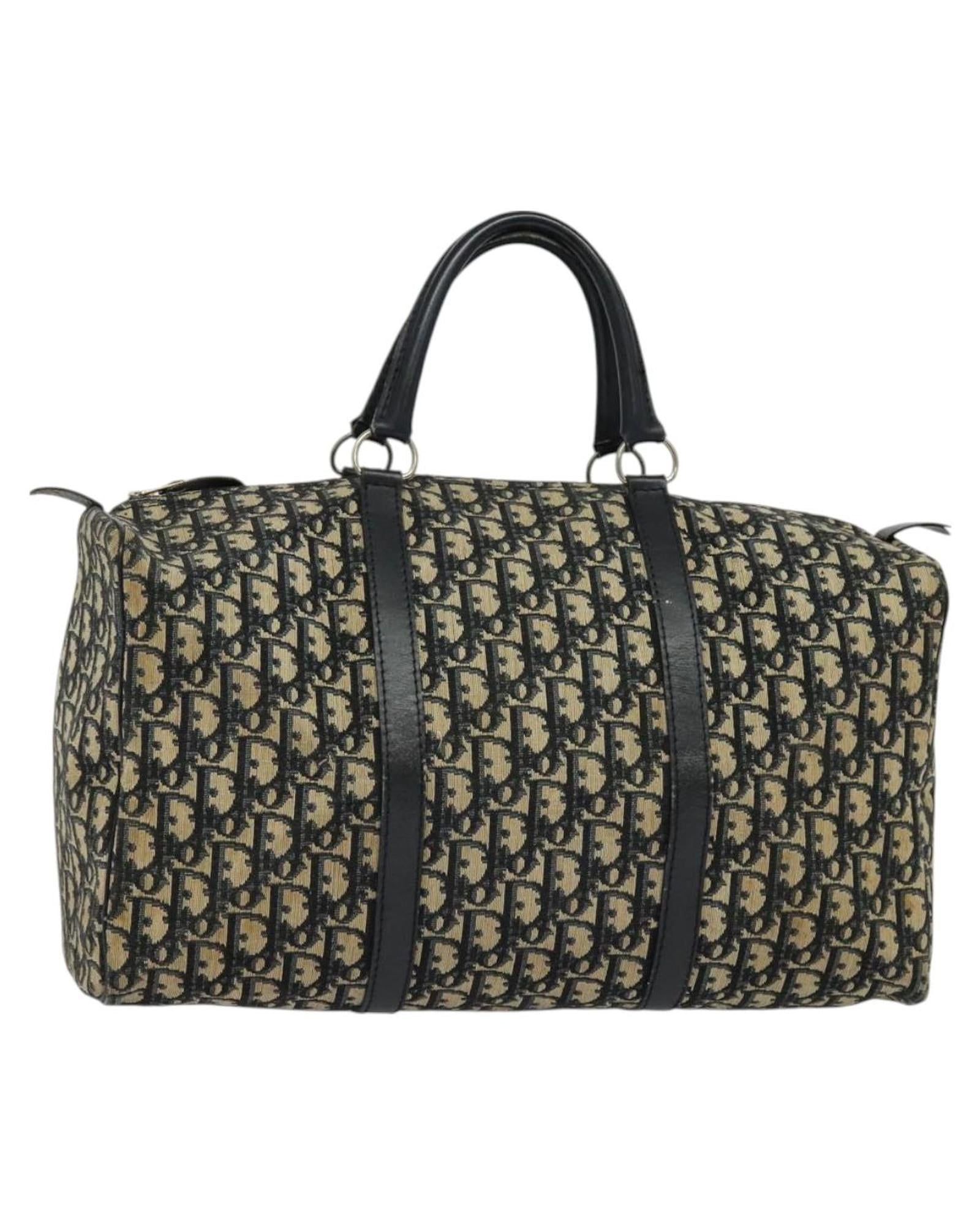 Dior Oblique Blue Canvas Duffle & Bowling Bag