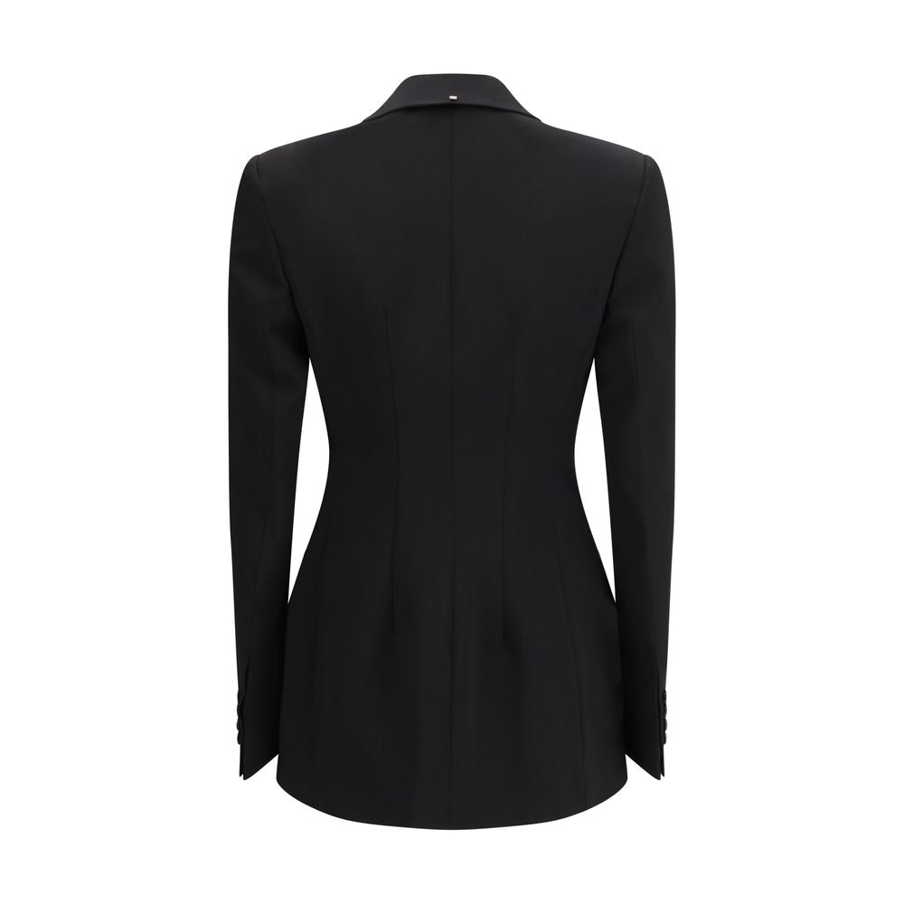 Max Mara Tailored Longline Wool Blazer - Black