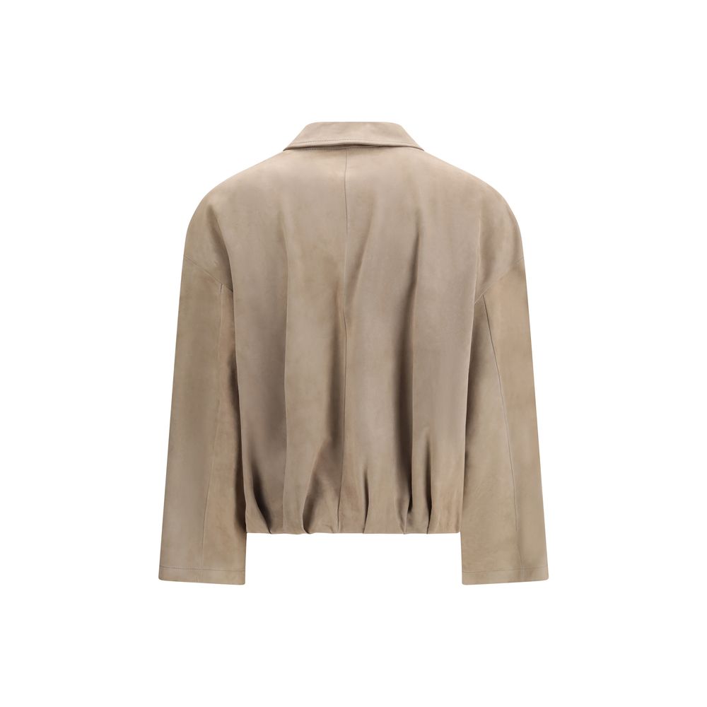 Salvatore Santoro Suede Leather Jacket - Beige