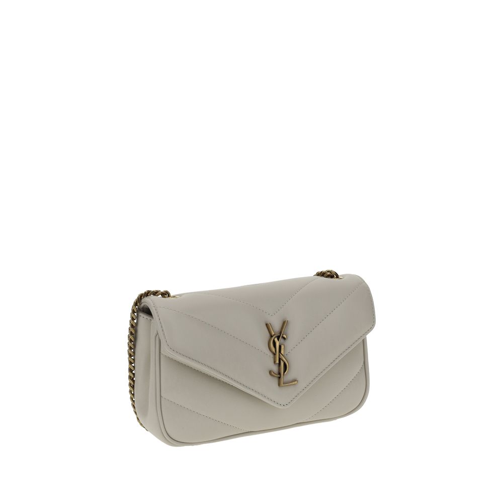 Saint Laurent Lou Lou Shoulder Bag - White