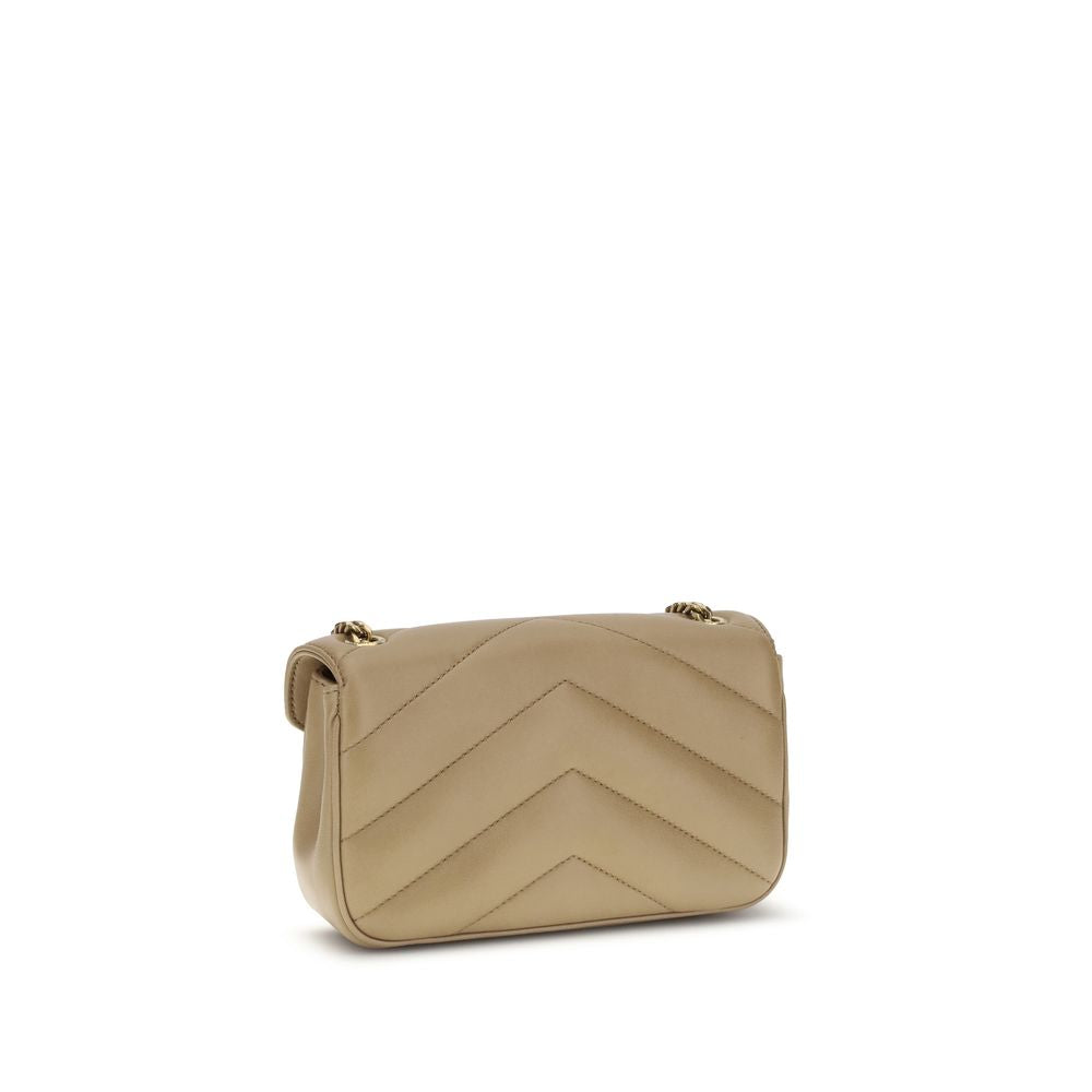 Saint Laurent Lou Lou Shoulder Bag - Beige