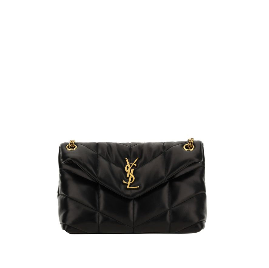 Saint Laurent LouLou Puffer Small Shoulder Bag - Black
