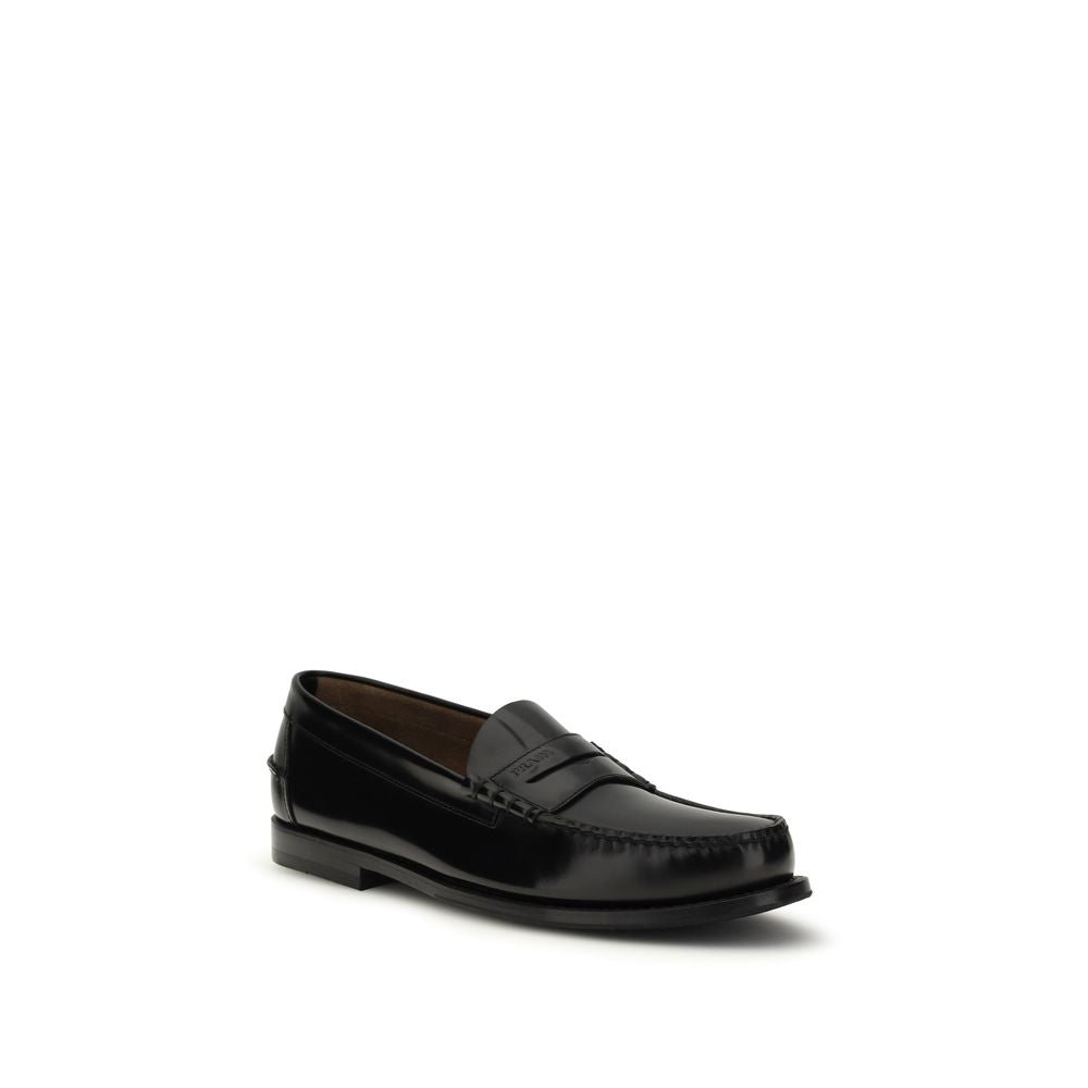 Prada Black Leather Loafers