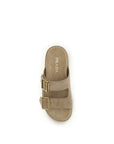 Prada Beige Leather Platform Sandals