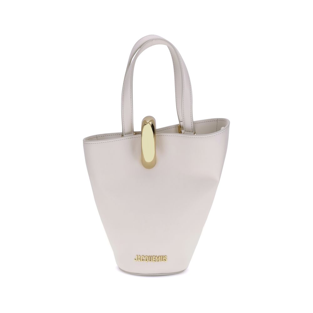 Jacquemus La Bambola Cream/Beige Leather Shoulder Bag