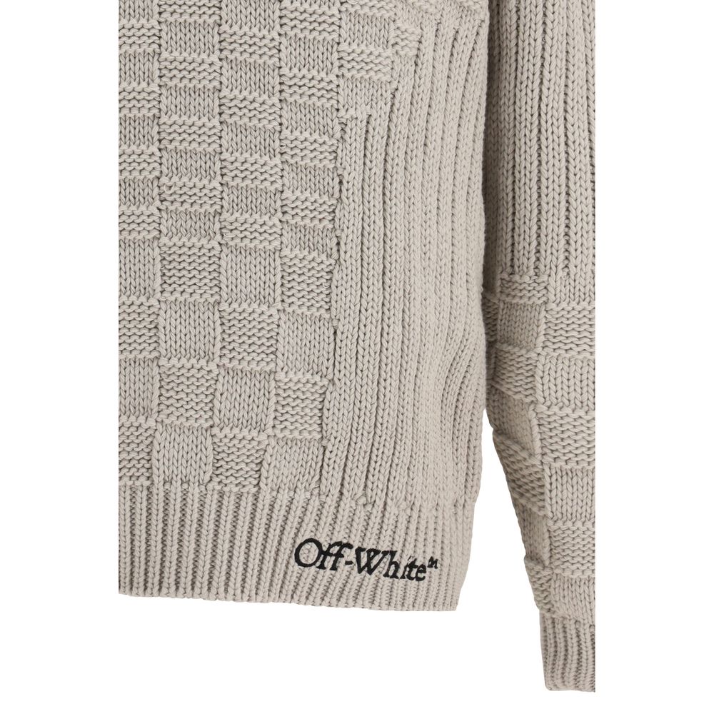 Off-White Arrow Knit Sweater - Cool Beige