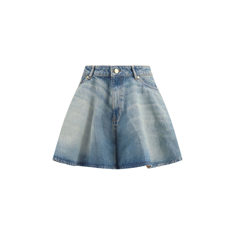 Ganni A-Line Mini Denim Skirt