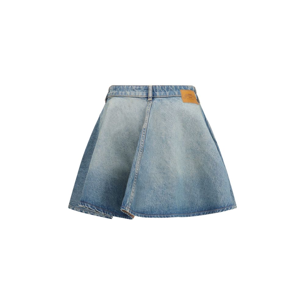 Ganni A-Line Mini Denim Skirt