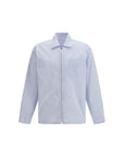 Prada Re-Nylon Striped Shirt Jacket - Blue