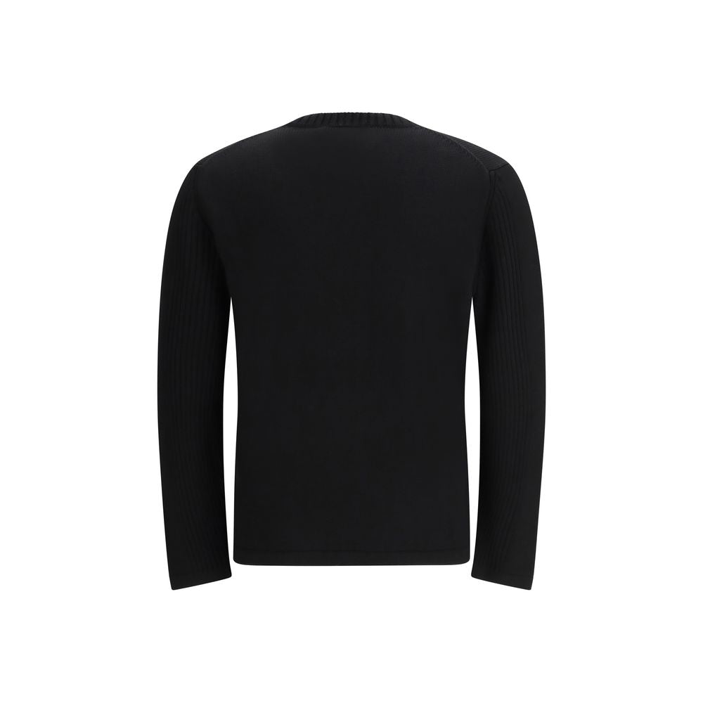 Prada Virgin Wool Zip Pocket Sweater - Black