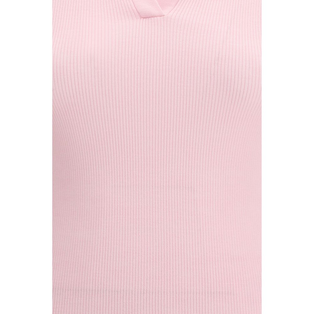 Max Mara Albero Fleece Wool Polo Shirt - Light Pink