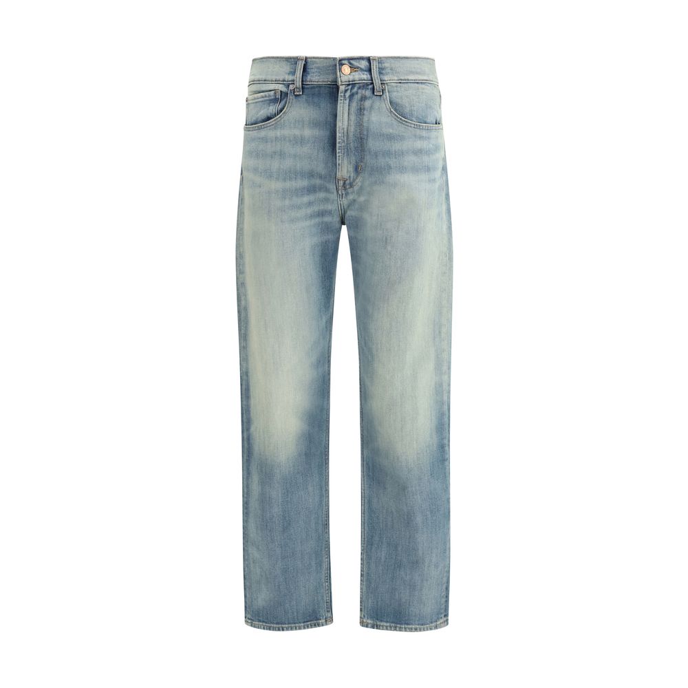 7FOR Dirty Wash Relaxed Straight-Leg Fit Jeans