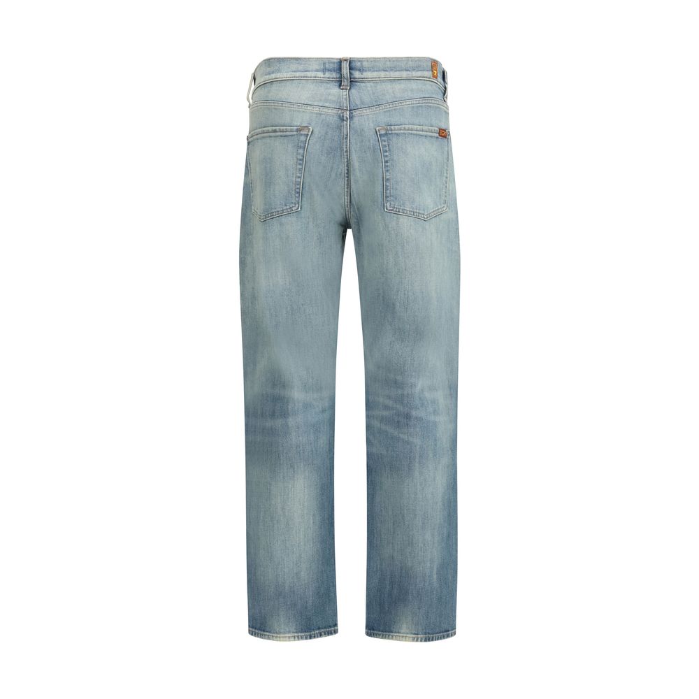 7FOR Dirty Wash Relaxed Straight-Leg Fit Jeans