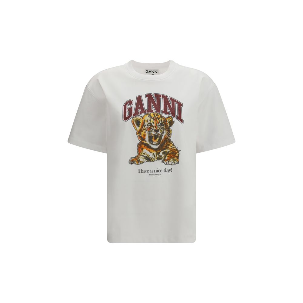 Ganni Logo T-Shirt - White