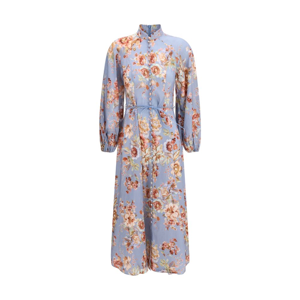 Zimmermann Awaken Billow Floral Maxi Long Dress