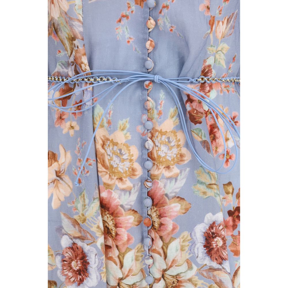 Zimmermann Awaken Billow Floral Maxi Long Dress