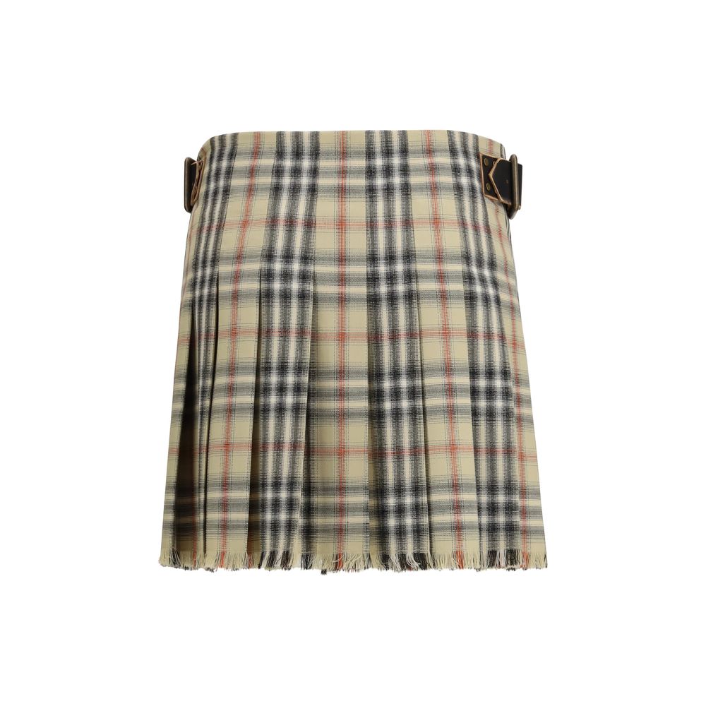 Burberry Checkered Wool Mini Skirt