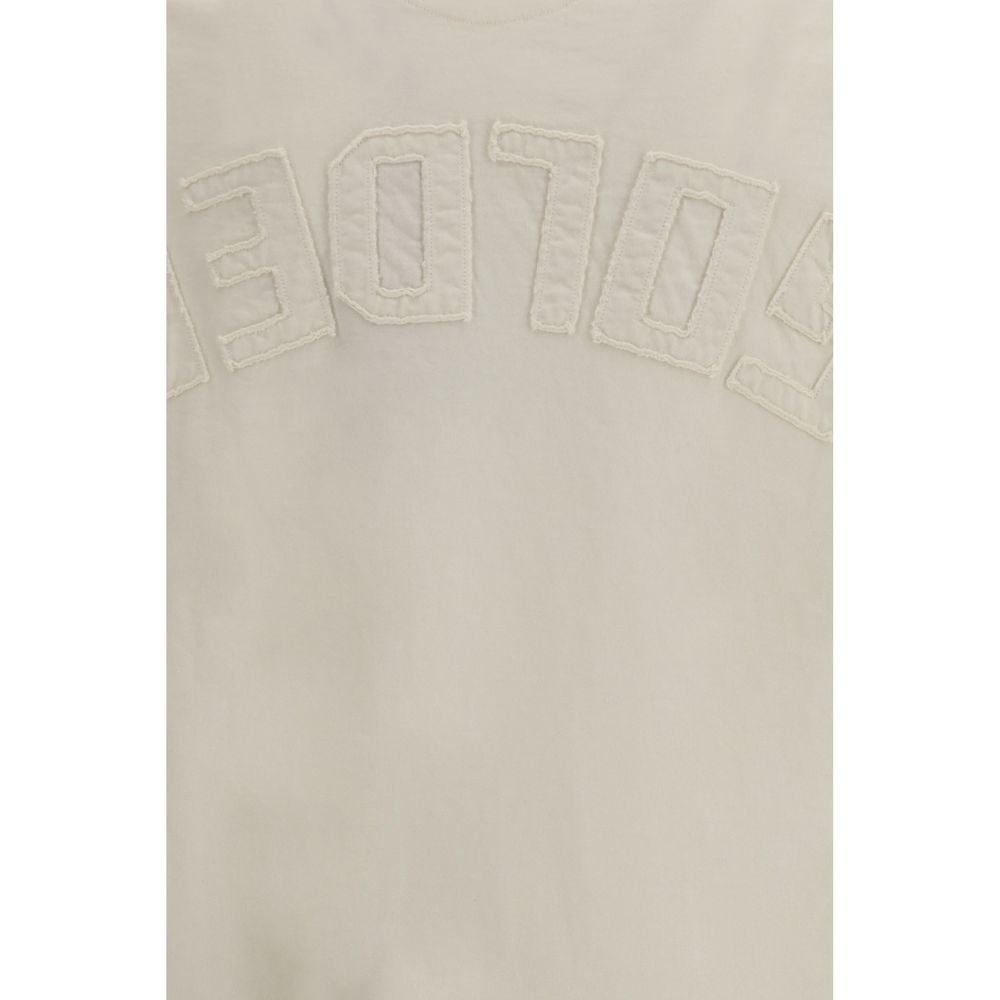 Golden Goose Logo Beige Cotton T-Shirt
