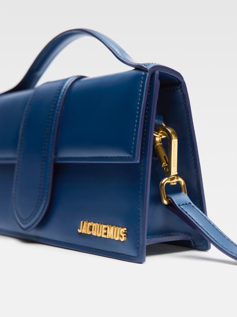 Jacquemus Navy Blue Leather Le Grand Bambino Handbag
