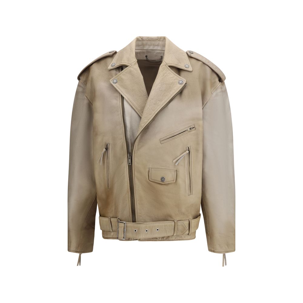 Golden Goose The Journey Buffalo Leather Biker Jacket