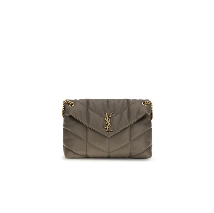 Saint Laurent Medium Loulou Puffer Shoulder Bag - Gray/Grey