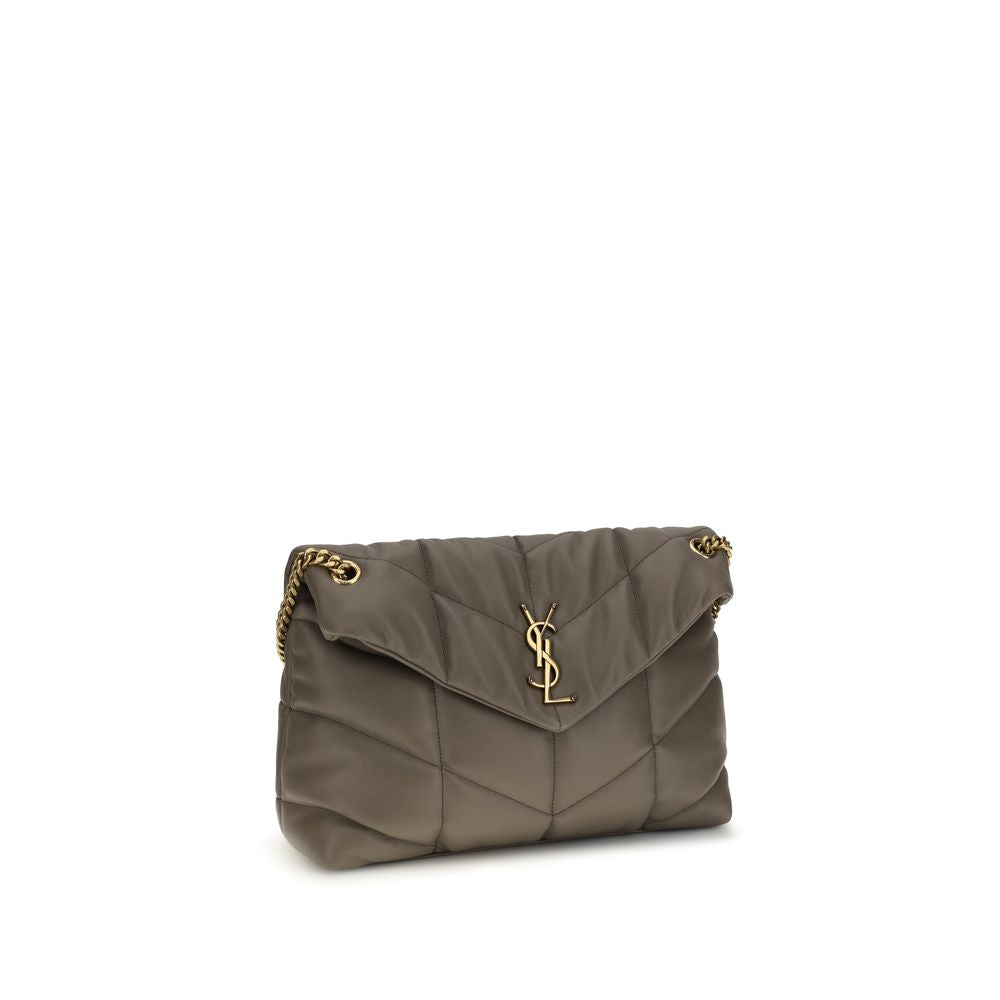 Saint Laurent Medium Loulou Puffer Shoulder Bag - Gray/Grey