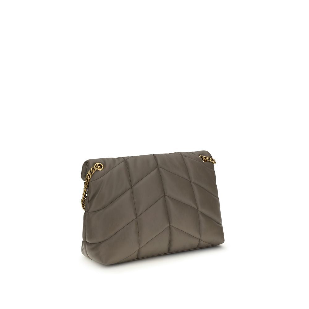 Saint Laurent Medium Loulou Puffer Shoulder Bag - Gray/Grey