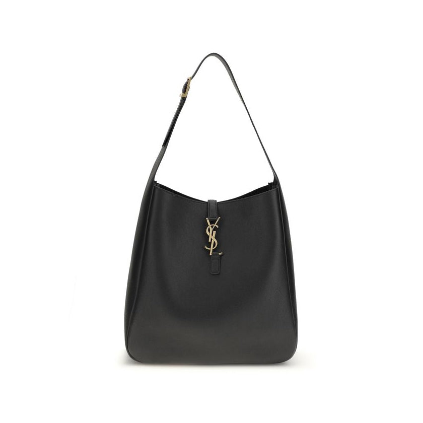 Saint Laurent Le 5 À 7 Leather Shoulder Bag - Black
