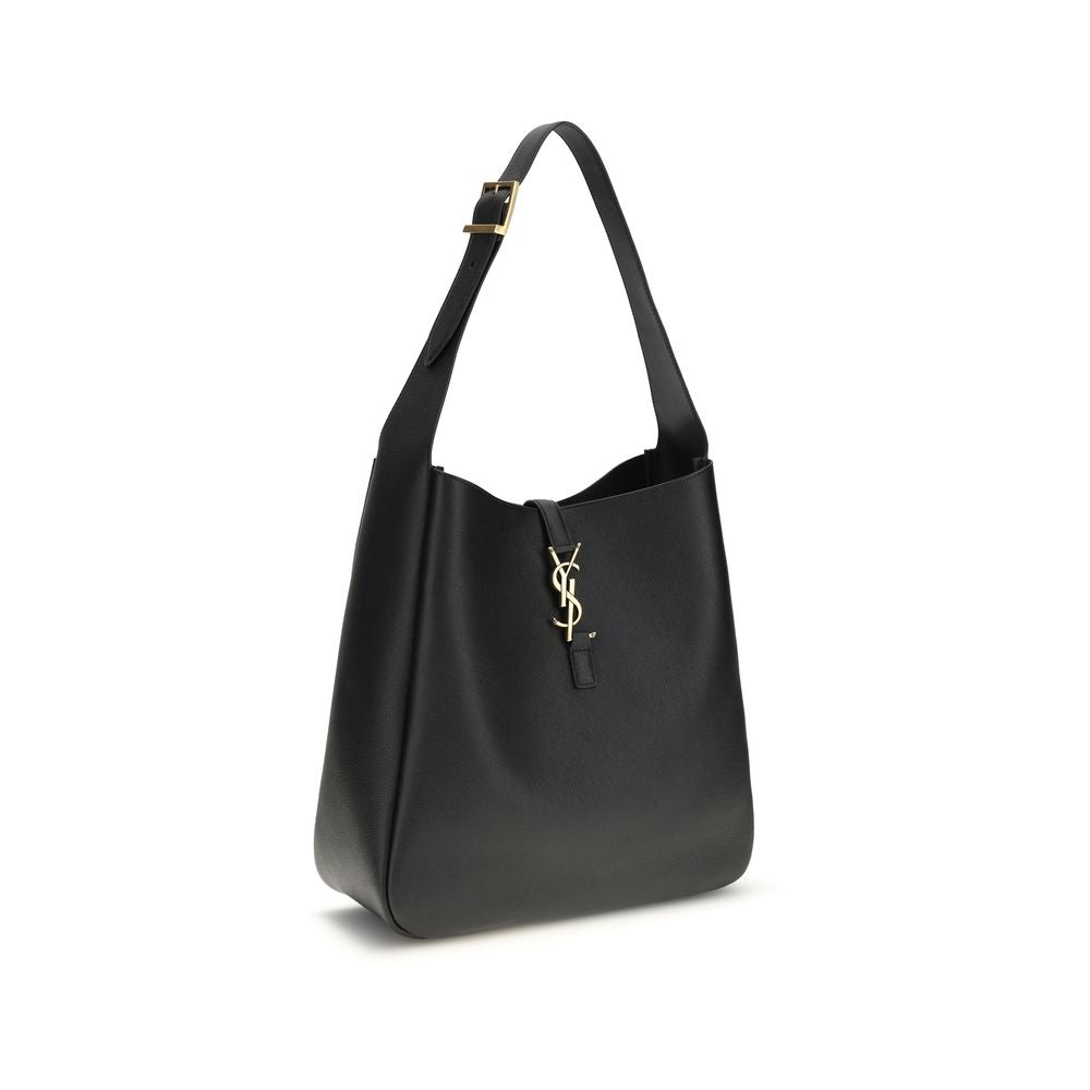 Saint Laurent Le 5 À 7 Leather Shoulder Bag - Black