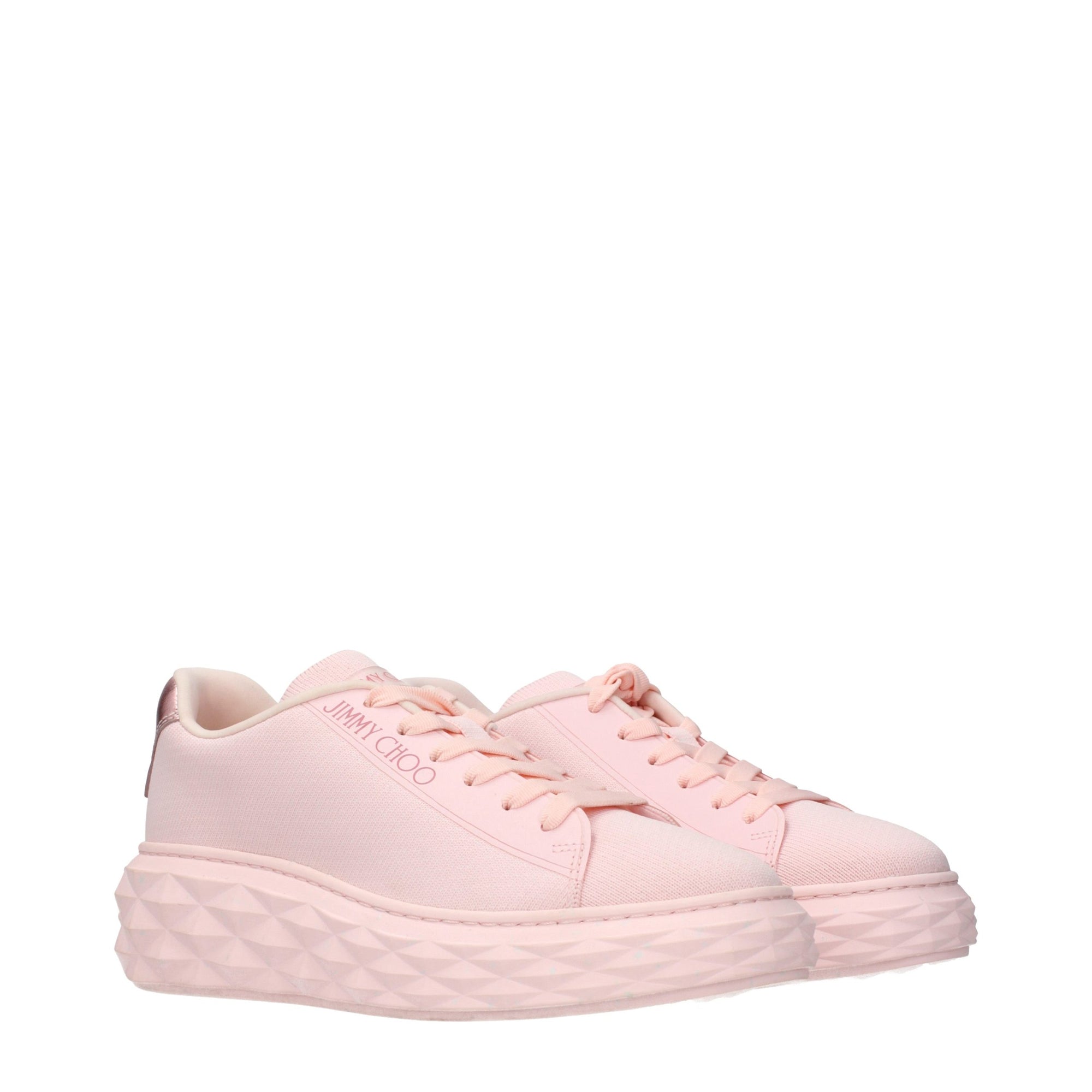 Jimmy Choo Diamond Platform Pink Low Top Sneakers