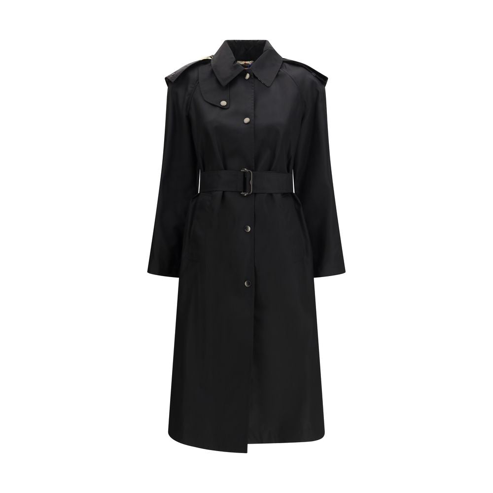 Burberry Black Hooded Trench Coat
