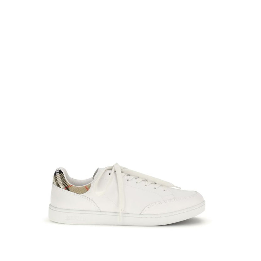 Burberry Leather Low Top Sneakers - White