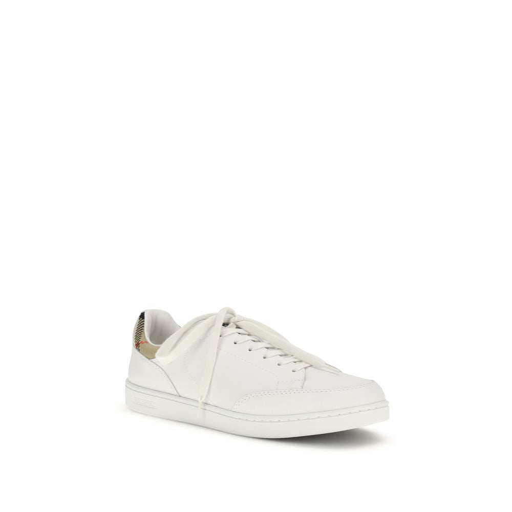 Burberry Leather Low Top Sneakers - White